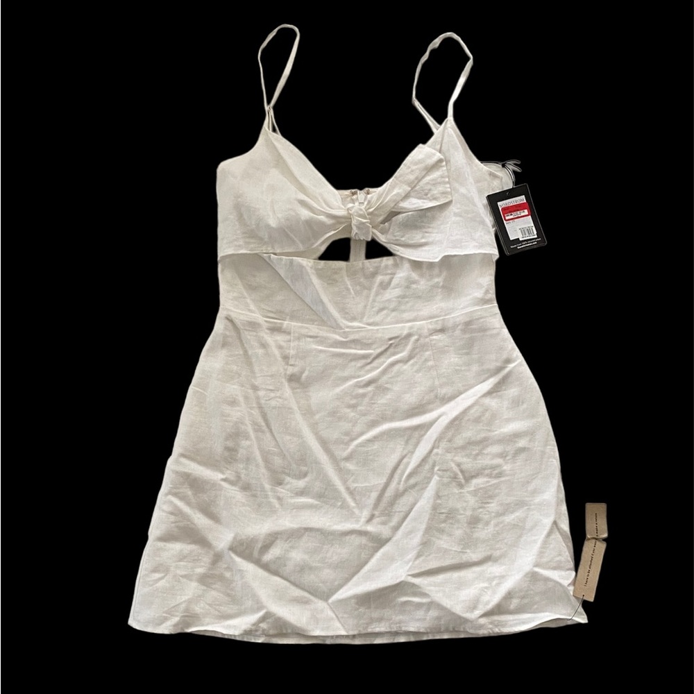 new with tags white linen reformation dress
